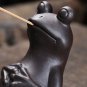 Incense Burner Frog Sculpture Incense Stick Holder Figurine Yoga Decoration