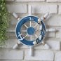 Mediterranean nautical anchor helmsman fishing net at home beach hot ship flying wooden wall