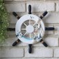 Mediterranean nautical anchor helmsman fishing net at home beach hot ship flying wooden wall