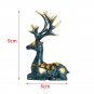 2X Resin Christmas Deer Forest Elk Flash Gold Dessert Table Decor Merry Christmas Decor