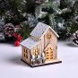 Christmas LED Light Wooden House Luminous Cabin Merry Christmas Decorations