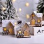 Christmas LED Light Wooden House Luminous Cabin Merry Christmas Decorations