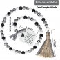 Natural Wood Bead Garland Tassel String Wall Hanging Tassel String Handmade Garland Farmhouse