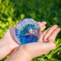 KANGMING Hand Blown Ocean Wave Bubble Glass Paperweight