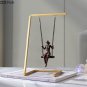 Metal Swing Character Abstract Crafts Statue Golden Swing Figures Metal Sculpture Desk Decoration
