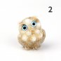 1PCS Natural Crystal Stone Gravel Owl Animal Crafts Hand Made Small Figurines DIY Resin Table