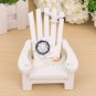 Beach Chair Cute Wooden Craft Mini Miniature For Home Plant Pot Decoration