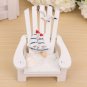 Beach Chair Cute Wooden Craft Mini Miniature For Home Plant Pot Decoration