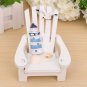 Beach Chair Cute Wooden Craft Mini Miniature For Home Plant Pot Decoration