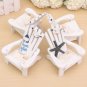 Beach Chair Cute Wooden Craft Mini Miniature For Home Plant Pot Decoration