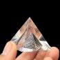 Energy Healing Hollow Crystal Glass Egypt Pyramid Fengshui Figurines Chakra Healing Miniature