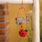 Cute Ladybug Doorplate Sign Resin Pendant Spring Door Wreath Adorable Welcome Sign Decor Garden