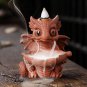 Creative Cute Dinosaur Handicrafts Waterfall Backflow Incense Burner Purple Clay Dragon Censer
