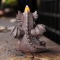 Creative Cute Dinosaur Handicrafts Waterfall Backflow Incense Burner Purple Clay Dragon Censer