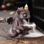 Creative Cute Dinosaur Handicrafts Waterfall Backflow Incense Burner Purple Clay Dragon Censer