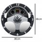 Creative 12-Inch Wall Clock - Unique Car Steering Wheel and Instrument Panel Design for Living Room
