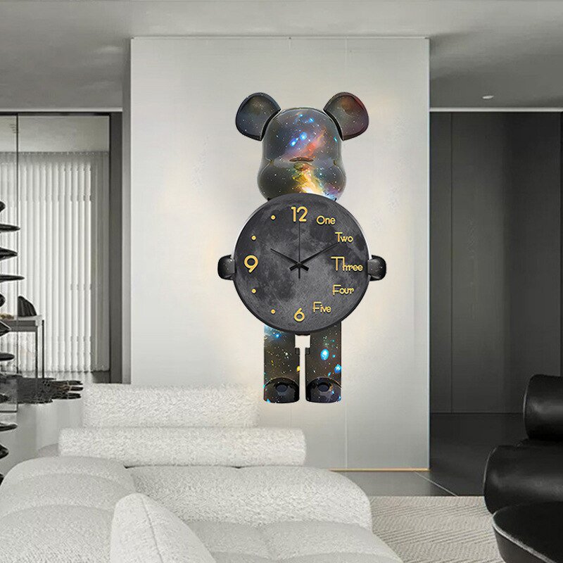 Creative Wall Clock Cartoon Fashion Wall Clocks Living Room Silent Art Clock Simple