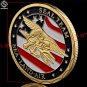 Gold Plated Souvenir Coin USA Sea Land Air Of Seal Team Challenge Department