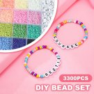 3300PCS Cream Glass Rice Beads 24 Color Set DIY Jewelry Parent Child Interaction 4mm Colorful