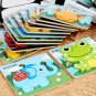 Wooden Puzzle Educational Montessori Animals Cartoon Early Learning Cognition Intelligence Game