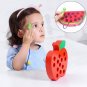 Baby Threading Toy Wooden Manual Puzzle DIY Insect Eating Apple Toy Children Early Education