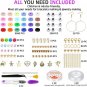 Rainbow Color Flat Chip Beads For Boho Bracelet Necklce Making Letter Beads Accessories Kit DIY
