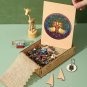 Multi-coloured Dog Puzzle With Box Animal Wooden Puzzles Brain Games For Kids And Adults Crafts