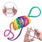 5Pcs Rainbow Color Fumble Finger Thread Nylon Rope String Game Developmental Toy