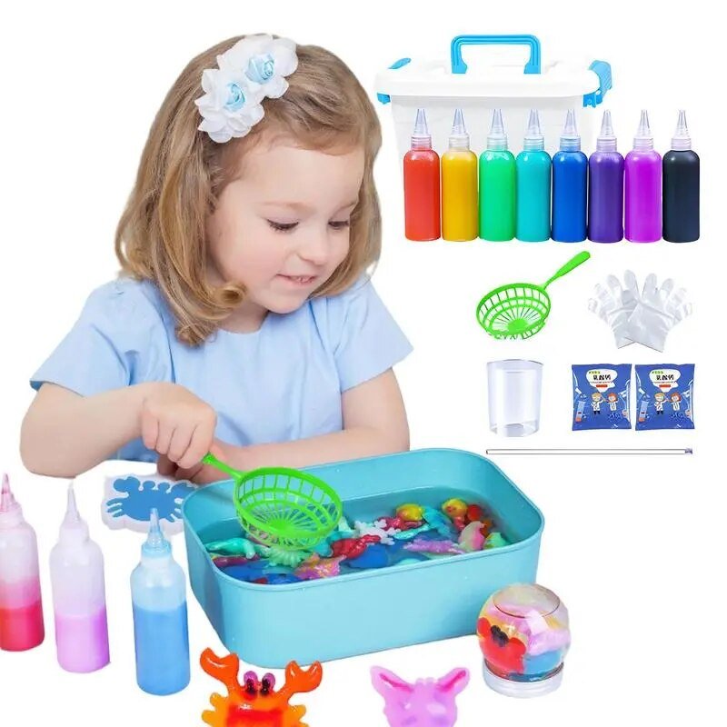 Magic Water Gel Toy Creative DIY Aqua Fairy Gel Elf Toy Marine Animal Maker Water Elf Kit
