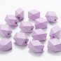 20*30mm 10Pcs/Pack New Colorful Long Octagonal Wooden Beads DIY Kids Toys
