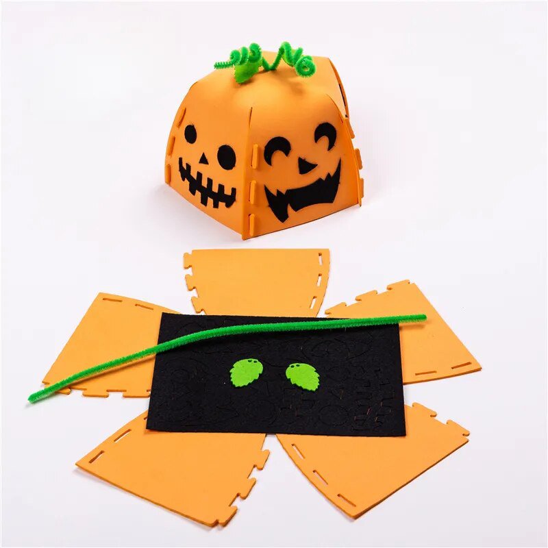 Halloween Handmade DIY Pumpkin Hat Children's Creative Puzzle Paste Production Decoration Toys