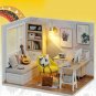 Wooden Doll House 1:24 Handmade Miniature Doll House Model Building Kits Toy With Furniture
