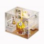 Wooden Doll House 1:24 Handmade Miniature Doll House Model Building Kits Toy With Furniture