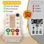 Montessori Toddler Busy Board Baby Wooden Busy Board with 8 LED Light switches Sensory Toys