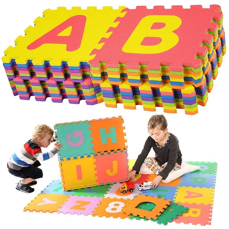 10pcs/set Number Animal Word Pattern Baby Play Mat Puzzle Toys Kids