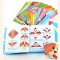 108Pcs 3D Origami Paper Cartoon Art Craft DIY Toys Animal Handcraft Paper Montessori