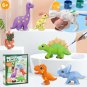 Dinosaurs 3D Mold Painting Set Kids Arts and Crafts Painting Kit DIY Painting Plaster Parent-child