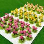 22pcs Artificial Model Flower Cluster Model Scenery Material Grass Bushes 8MM Miniature train