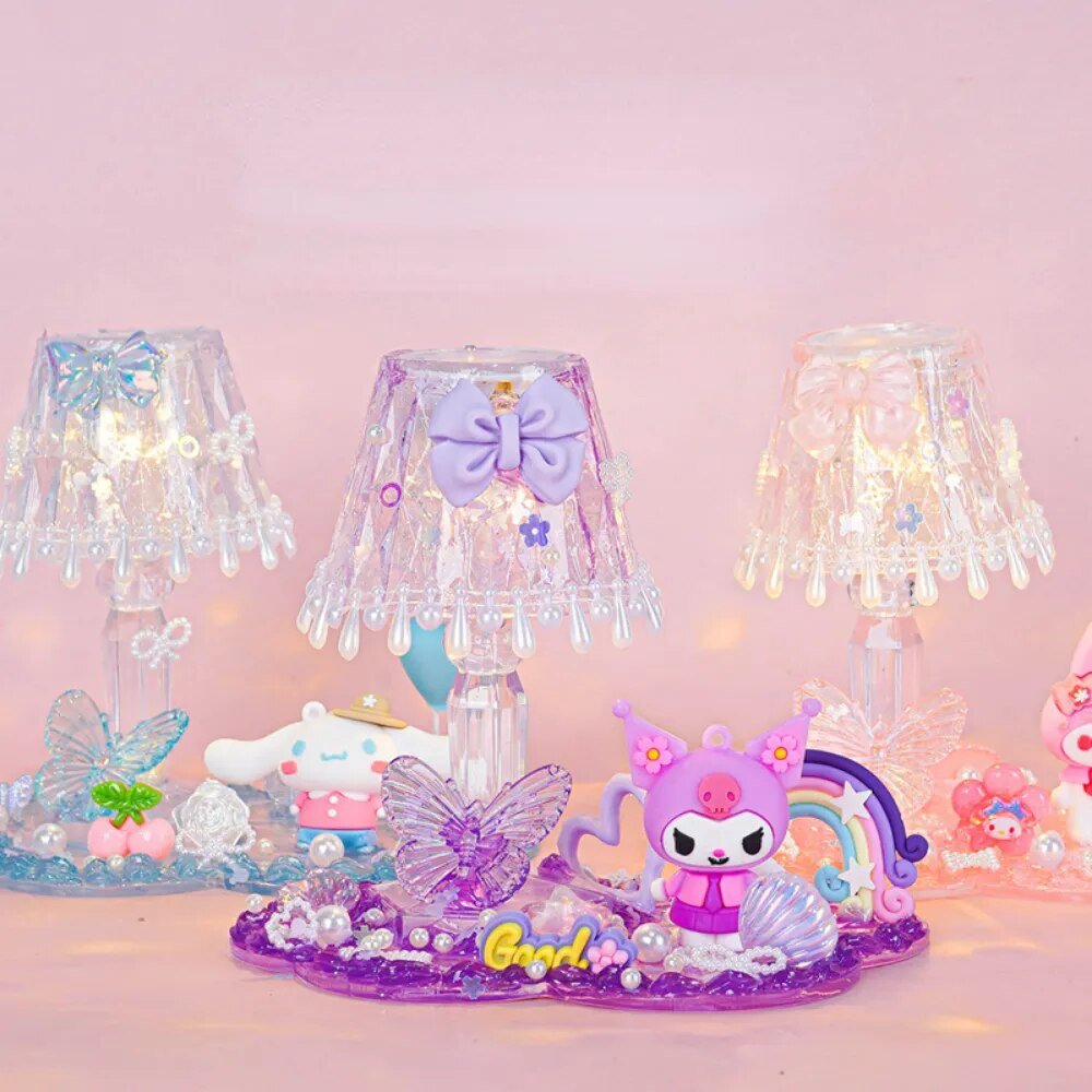 Creative Little Night Lamp Children DIY Handmade Cream Gel Crystal Table Lamp Material Package