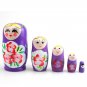 5-Layer Paint Color Arts Craft Toys Russian Wooden Nesting Doll Craft Handmade