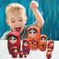 5-Layer Paint Color Arts Craft Toys Russian Wooden Nesting Doll Craft Handmade