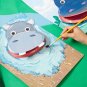 1Pcs Diy Production Material Package Hippo Handicrafts Creative Puzzle Crafts Graffiti Educational