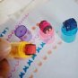 3/6Pcs Baby Colorful Ink Pad Stamp Seal Preschool Funny Toy Cartoon DIY Roller Drawing Diary Tool
