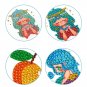 5D DIY Diamond Painting Stickers for Kids Cartoon Mermaid Girl Animal Diamond Paint
