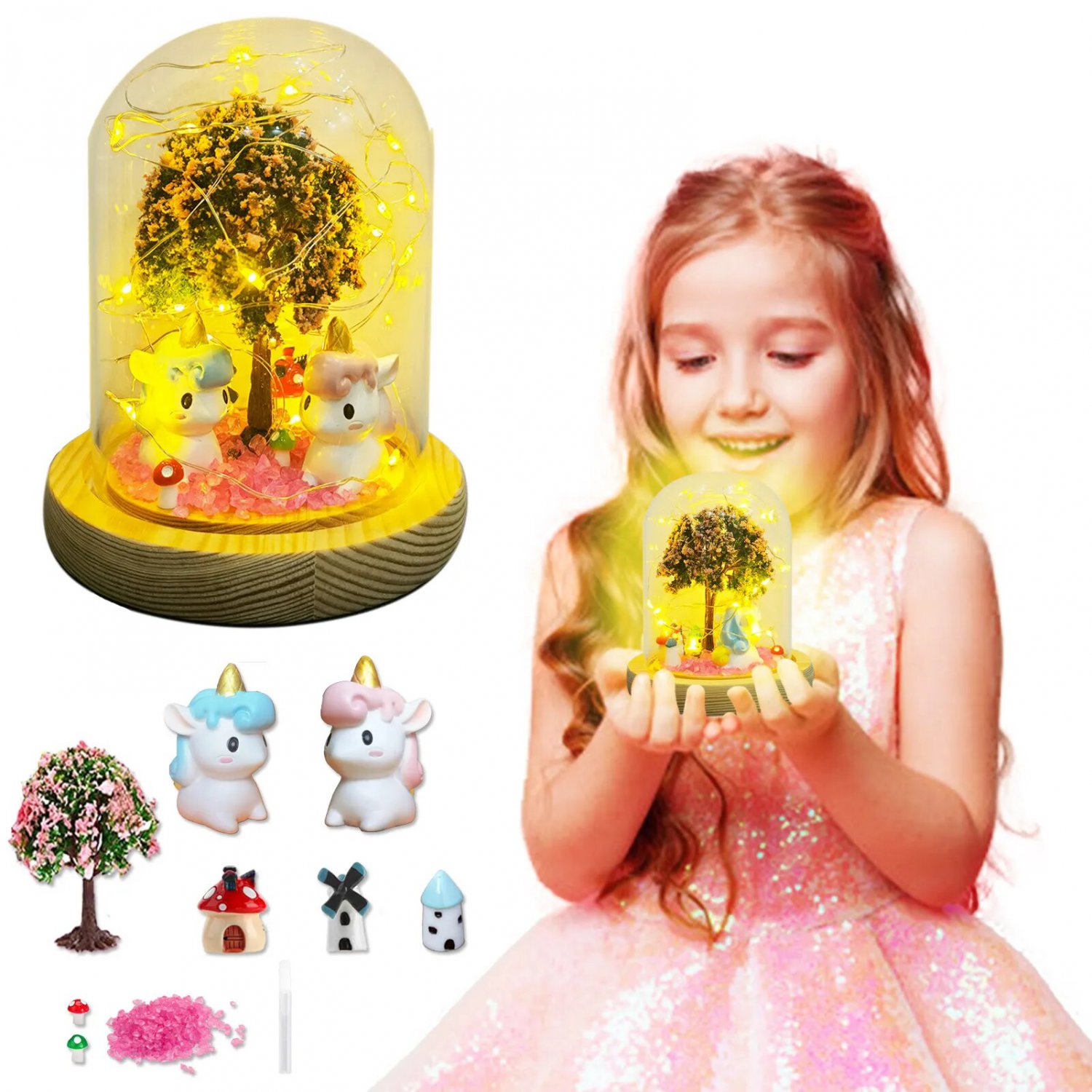 Make Your Own Night Light Unicorn Toys&iuml;&frac14;�DIY Arts and Crafts Unicorns Gifts for Girls