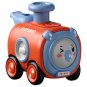 Toys Durable Cartoon Train Toy with Face Changing and Whistle Inertia Toy Car Press and Run