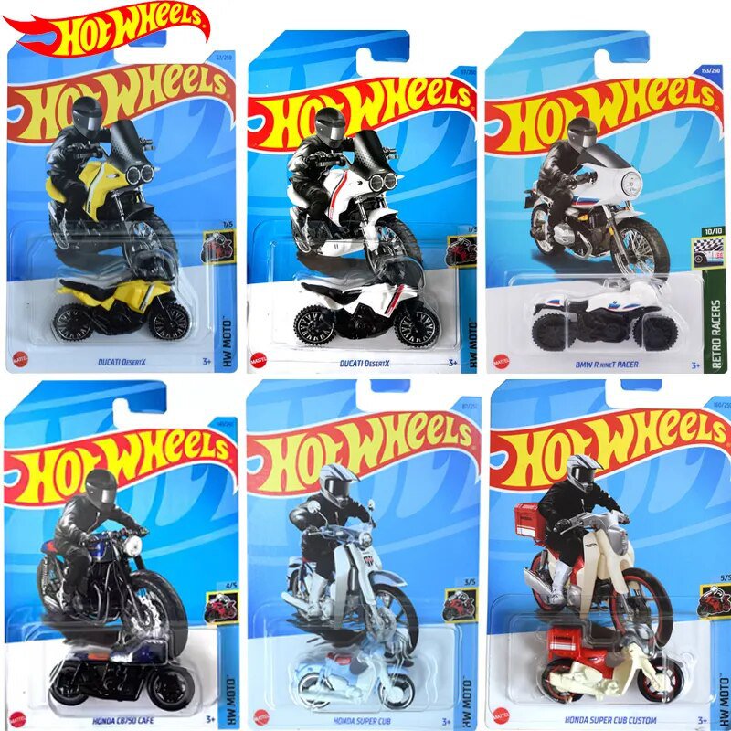 Original Hot Wheels Motorcycle Toys for Boy HW MOTO Motorbike 1/64 Diecast Car