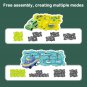 Children Puzzle Electric Railroad Speeder DIY Assembly Rail Car Puzzel Toy Parent-child Interaction
