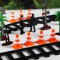 10 Pcs Miniatures Toy Road Sign Traffic Cones Models Kids Small Toys Signs Child