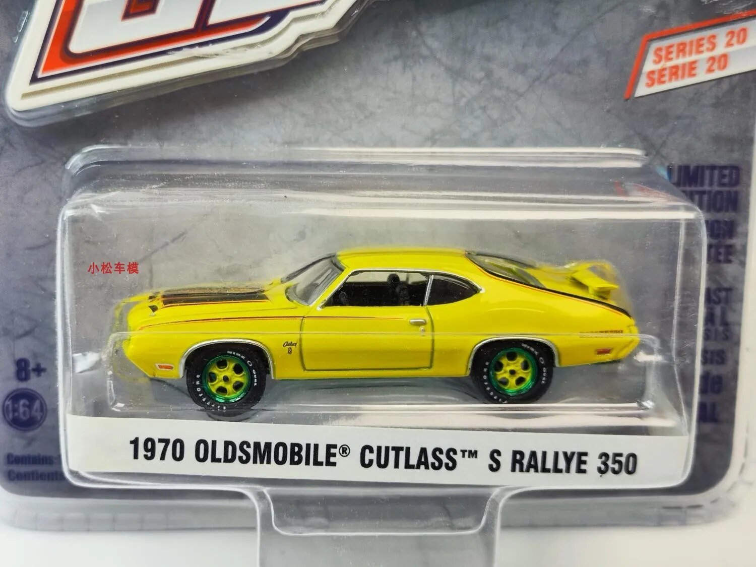 1:64 1970 Oldsmobile Bending Knife Pull 350 Green Machine Diecast Metal Alloy Model Car Toys